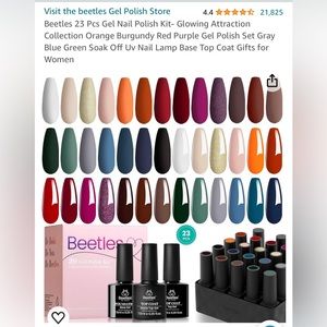 Gel nail polish. Only one color used.